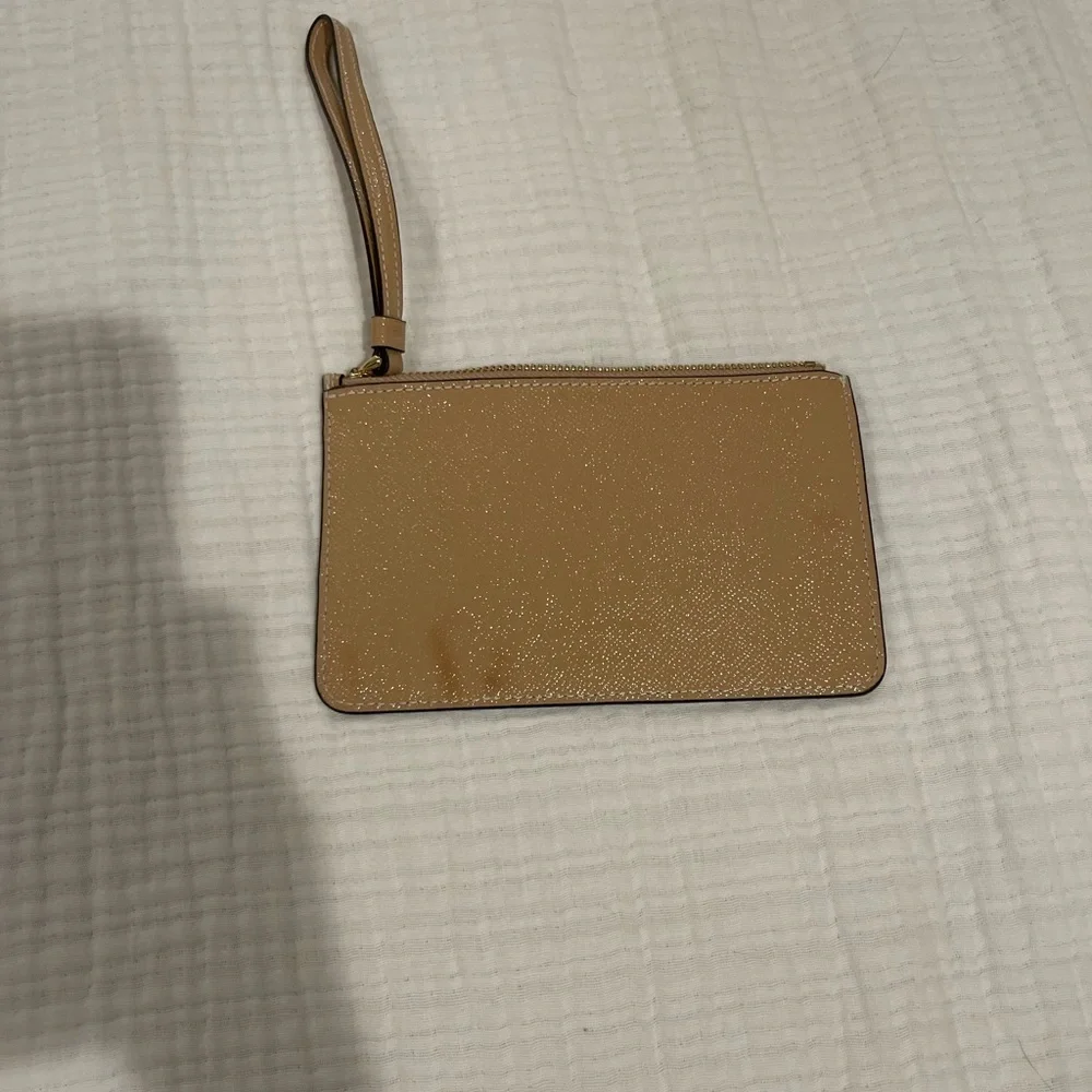Coach Beige Wristlet Pouch